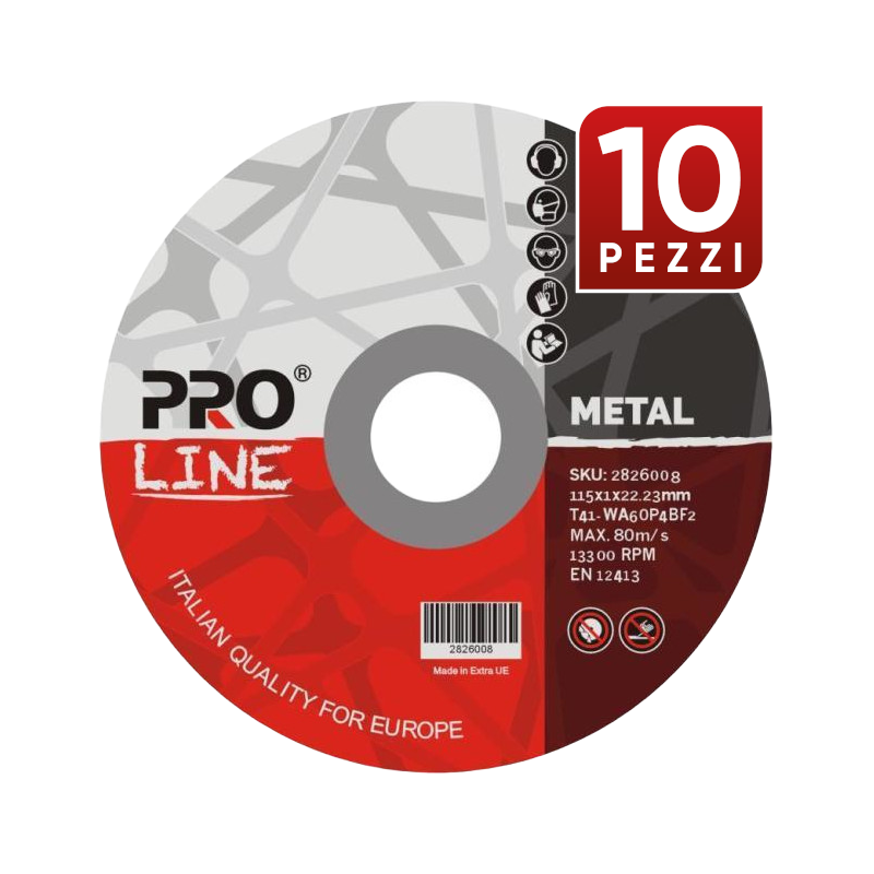 Disco abrasivo da taglio 10 pezzi | PROLINE
